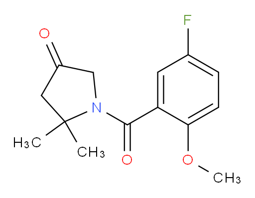 1-(5-fluoro-2-methoxybenzoyl)-5,5-dimethylpyrrolidin-3-one