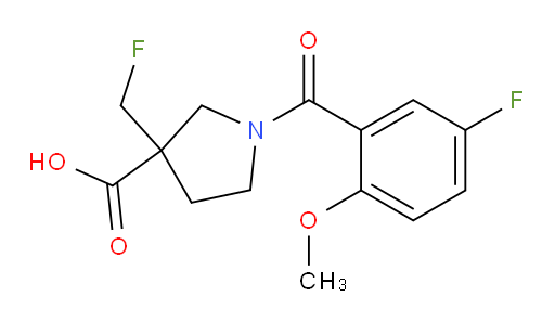 1-(5-fluoro-2-methoxybenzoyl)-3-(fluoromethyl)pyrrolidine-3-carboxylic acid