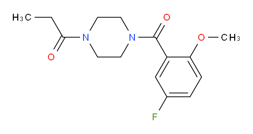 1-(4-(5-fluoro-2-methoxybenzoyl)piperazin-1-yl)propan-1-one
