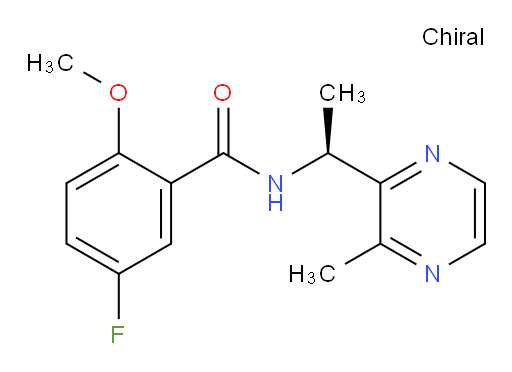 (S)-5-fluoro-2-methoxy-N-(1-(3-methylpyrazin-2-yl)ethyl)benzamide