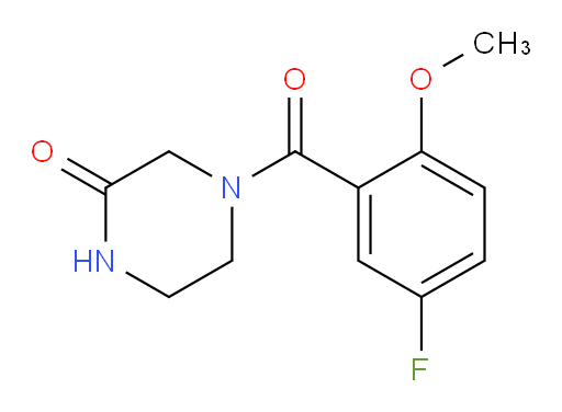 4-(5-fluoro-2-methoxybenzoyl)piperazin-2-one