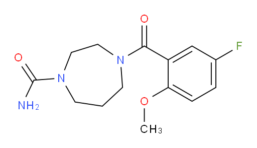 4-(5-fluoro-2-methoxybenzoyl)-1,4-diazepane-1-carboxamide