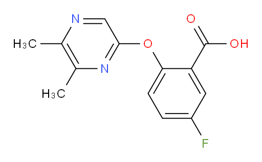 2-((5,6-dimethylpyrazin-2-yl)oxy)-5-fluorobenzoic acid