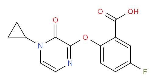 2-((4-cyclopropyl-3-oxo-3,4-dihydropyrazin-2-yl)oxy)-5-fluorobenzoic acid