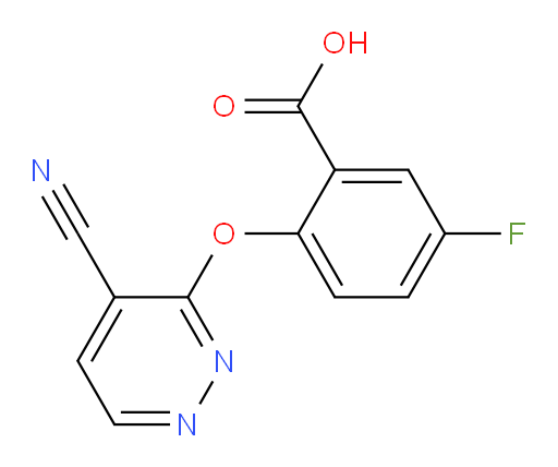 2-((4-cyanopyridazin-3-yl)oxy)-5-fluorobenzoic acid