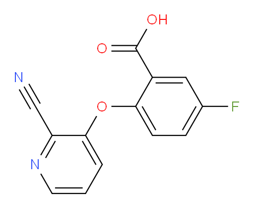 2-((2-cyanopyridin-3-yl)oxy)-5-fluorobenzoic acid