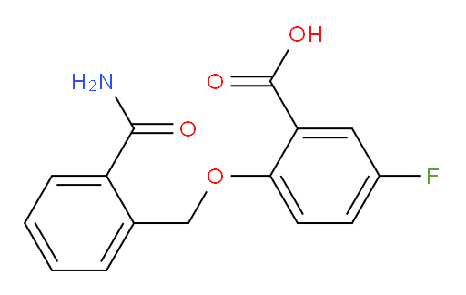 2-((2-carbamoylbenzyl)oxy)-5-fluorobenzoic acid