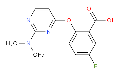 2-((2-(dimethylamino)pyrimidin-4-yl)oxy)-5-fluorobenzoic acid