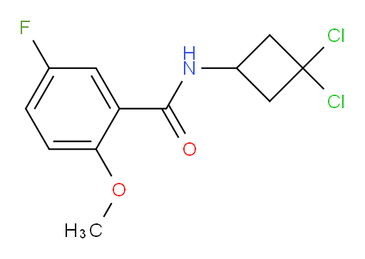 N-(3,3-dichlorocyclobutyl)-5-fluoro-2-methoxybenzamide