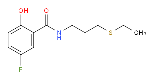 N-(3-(ethylthio)propyl)-5-fluoro-2-hydroxybenzamide