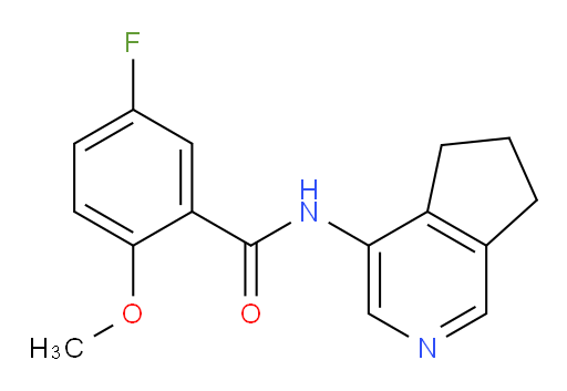 N-(6,7-dihydro-5H-cyclopenta[c]pyridin-4-yl)-5-fluoro-2-methoxybenzamide