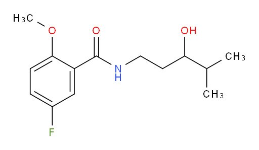 5-fluoro-N-(3-hydroxy-4-methylpentyl)-2-methoxybenzamide