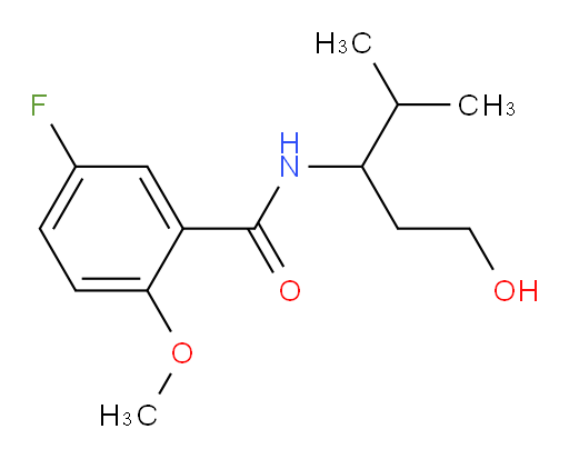5-fluoro-N-(1-hydroxy-4-methylpentan-3-yl)-2-methoxybenzamide