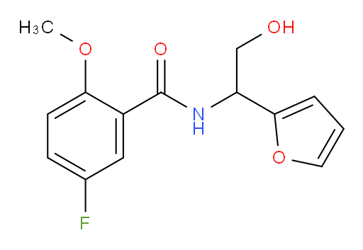 5-fluoro-N-(1-(furan-2-yl)-2-hydroxyethyl)-2-methoxybenzamide