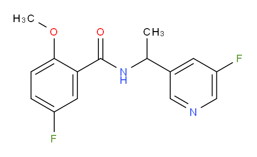 5-fluoro-N-(1-(5-fluoropyridin-3-yl)ethyl)-2-methoxybenzamide
