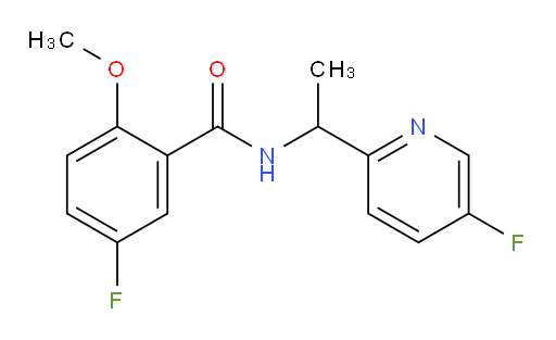 5-fluoro-N-(1-(5-fluoropyridin-2-yl)ethyl)-2-methoxybenzamide