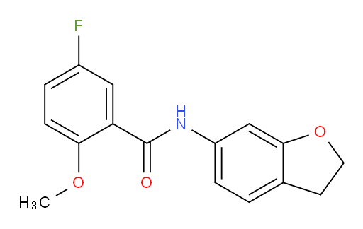 N-(2,3-dihydrobenzofuran-6-yl)-5-fluoro-2-methoxybenzamide