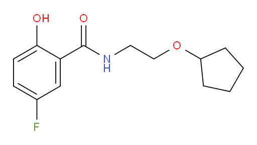 N-(2-(cyclopentyloxy)ethyl)-5-fluoro-2-hydroxybenzamide
