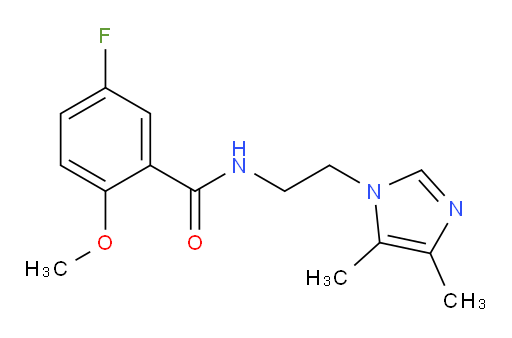 N-(2-(4,5-dimethyl-1H-imidazol-1-yl)ethyl)-5-fluoro-2-methoxybenzamide