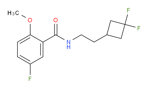 N-(2-(3,3-difluorocyclobutyl)ethyl)-5-fluoro-2-methoxybenzamide