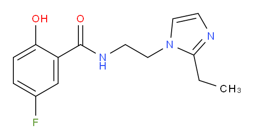 N-(2-(2-ethyl-1H-imidazol-1-yl)ethyl)-5-fluoro-2-hydroxybenzamide