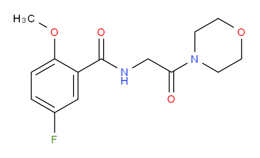 5-fluoro-2-methoxy-N-(2-morpholino-2-oxoethyl)benzamide