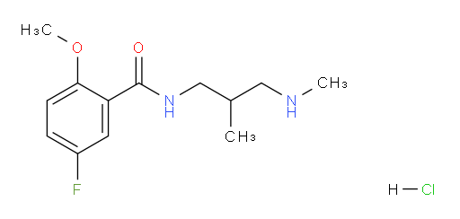 5-fluoro-2-methoxy-N-(2-methyl-3-(methylamino)propyl)benzamide hydrochloride