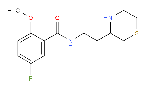 5-fluoro-2-methoxy-N-(2-(thiomorpholin-3-yl)ethyl)benzamide