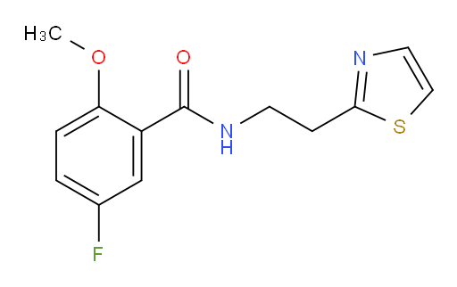 5-fluoro-2-methoxy-N-(2-(thiazol-2-yl)ethyl)benzamide