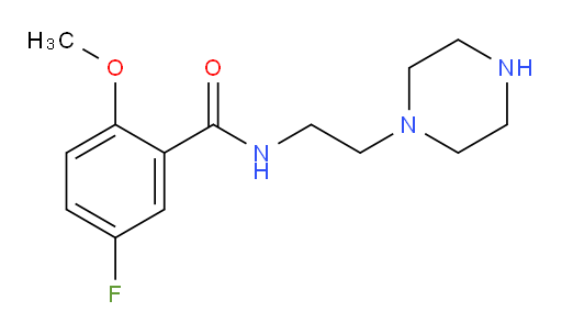 5-fluoro-2-methoxy-N-(2-(piperazin-1-yl)ethyl)benzamide