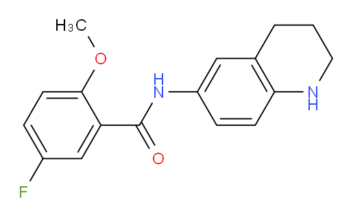 5-fluoro-2-methoxy-N-(1,2,3,4-tetrahydroquinolin-6-yl)benzamide