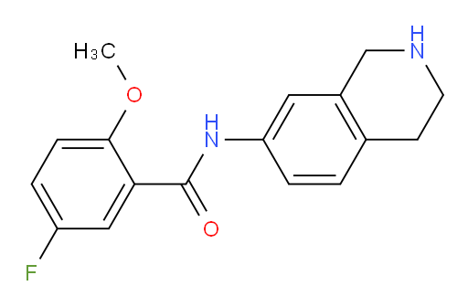 5-fluoro-2-methoxy-N-(1,2,3,4-tetrahydroisoquinolin-7-yl)benzamide