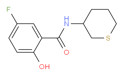 5-fluoro-2-hydroxy-N-(tetrahydro-2H-thiopyran-3-yl)benzamide