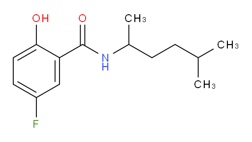 5-fluoro-2-hydroxy-N-(5-methylhexan-2-yl)benzamide