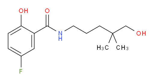 5-fluoro-2-hydroxy-N-(5-hydroxy-4,4-dimethylpentyl)benzamide