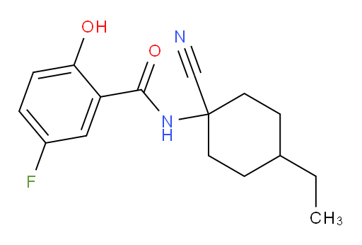 N-(1-cyano-4-ethylcyclohexyl)-5-fluoro-2-hydroxybenzamide