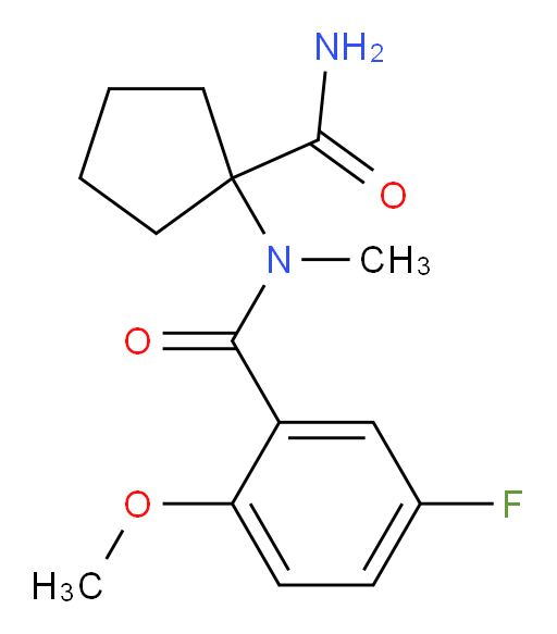 N-(1-carbamoylcyclopentyl)-5-fluoro-2-methoxy-N-methylbenzamide
