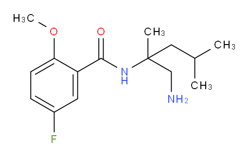 N-(1-amino-2,4-dimethylpentan-2-yl)-5-fluoro-2-methoxybenzamide
