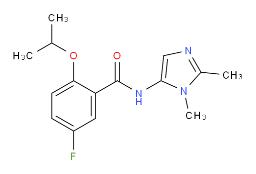 N-(1,2-dimethyl-1H-imidazol-5-yl)-5-fluoro-2-isopropoxybenzamide