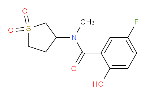 N-(1,1-dioxidotetrahydrothiophen-3-yl)-5-fluoro-2-hydroxy-N-methylbenzamide