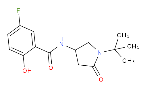N-(1-(tert-butyl)-5-oxopyrrolidin-3-yl)-5-fluoro-2-hydroxybenzamide