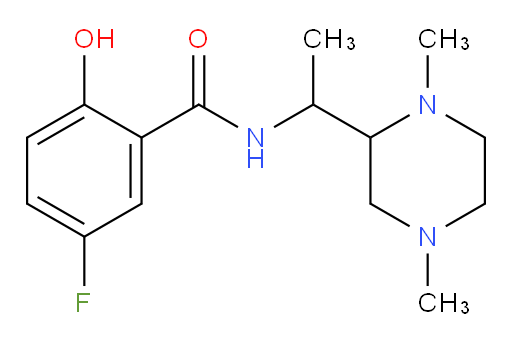 N-(1-(1,4-dimethylpiperazin-2-yl)ethyl)-5-fluoro-2-hydroxybenzamide