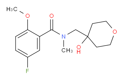 5-fluoro-N-((4-hydroxytetrahydro-2H-pyran-4-yl)methyl)-2-methoxy-N-methylbenzamide