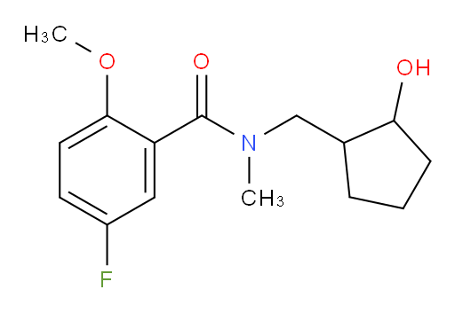 5-fluoro-N-((2-hydroxycyclopentyl)methyl)-2-methoxy-N-methylbenzamide