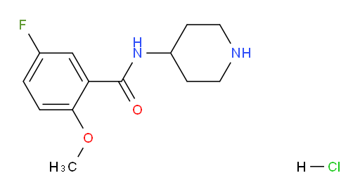 5-fluoro-2-methoxy-N-(piperidin-4-yl)benzamide hydrochloride