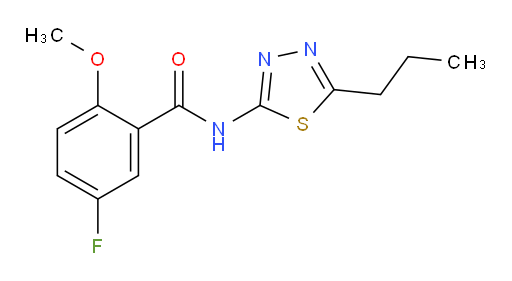 5-fluoro-2-methoxy-N-(5-propyl-1,3,4-thiadiazol-2-yl)benzamide