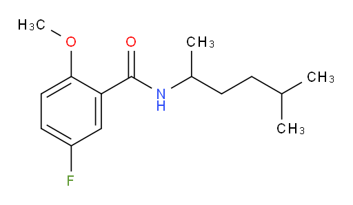 5-fluoro-2-methoxy-N-(5-methylhexan-2-yl)benzamide