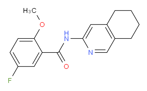 5-fluoro-2-methoxy-N-(5,6,7,8-tetrahydroisoquinolin-3-yl)benzamide