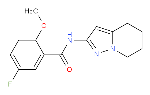 5-fluoro-2-methoxy-N-(4,5,6,7-tetrahydropyrazolo[1,5-a]pyridin-2-yl)benzamide