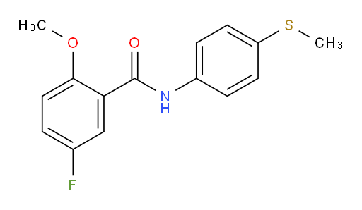 5-fluoro-2-methoxy-N-(4-(methylthio)phenyl)benzamide